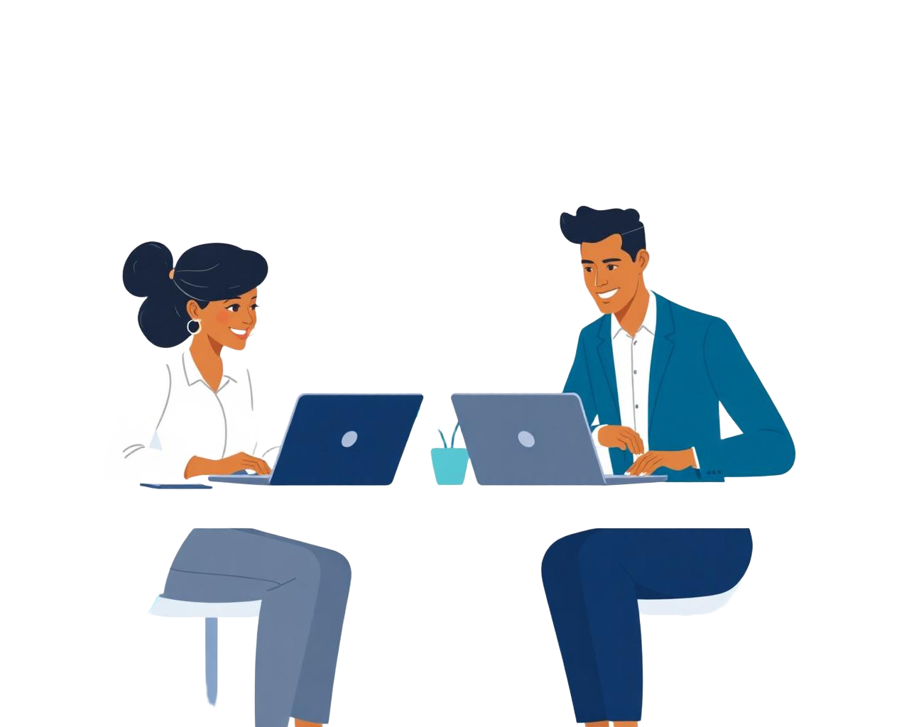 Accounting professionals working with cloud accounting software